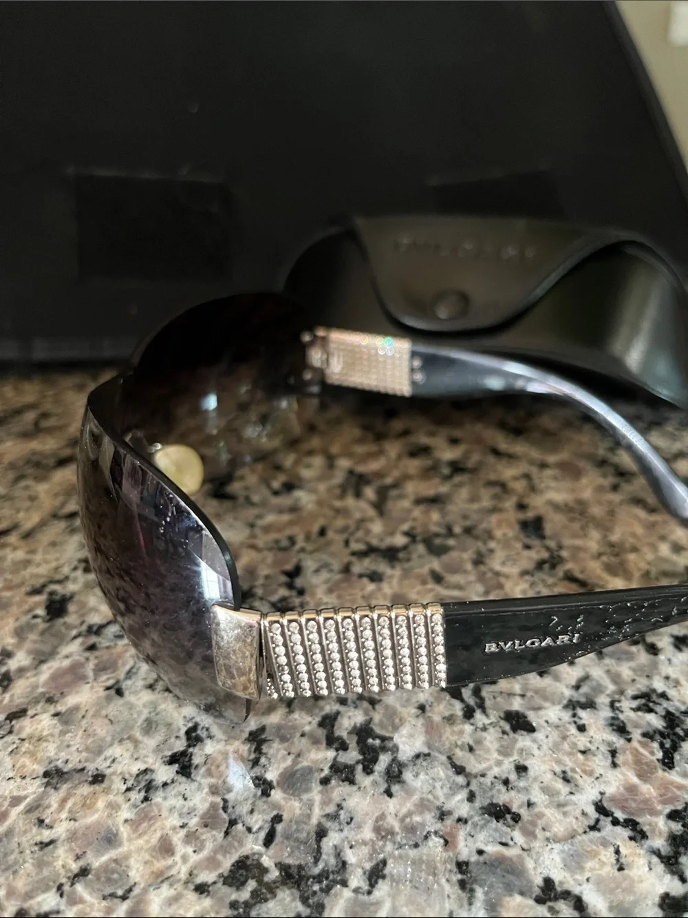 Bvlgari Sunglasses Swarovski Crystals w/ Case